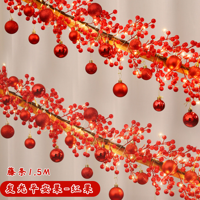 2024 decoración de Año Nuevo Festival de Primavera ambiente fu carácter colgante ratán Año Nuevo puerta colgante escalera barandilla diseño suministros