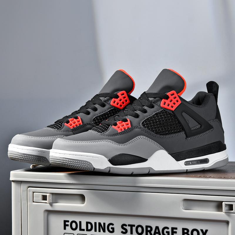 Putian Men's Shoes Aj4 Electric Mother Basketball Sneakers Paris University Blue and White Cement Joint Men's Couple Women's Shoes