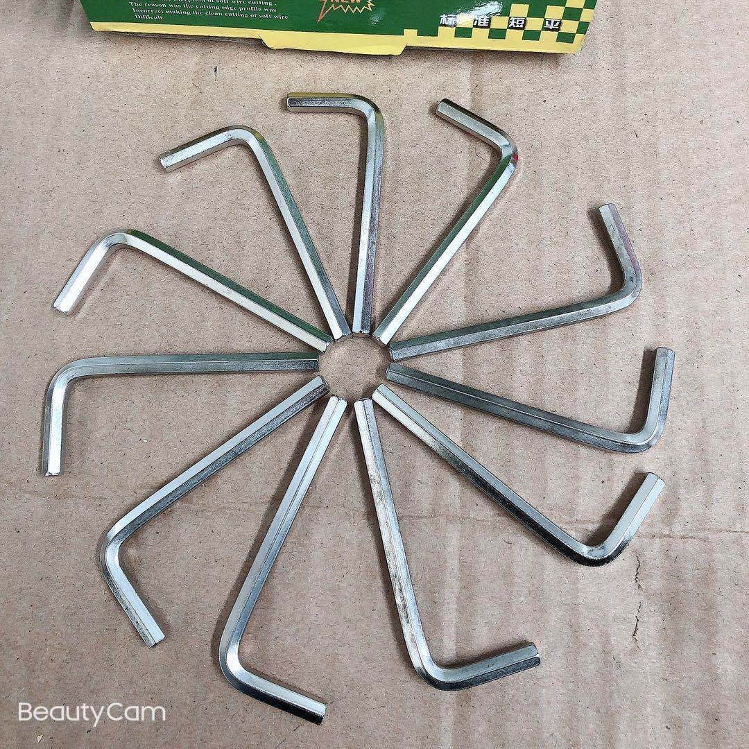 厂家直供L型六角扳手平头标准短镍内六角 汽修五金L型内六角扳手