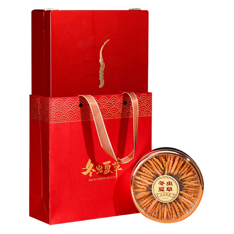 Коробка Красного Кордицепса Подарочная коробка Cordyceps sinensis пустая коробка круглая коробка 50 г 100 г краска флип деревянная подарочная коробка