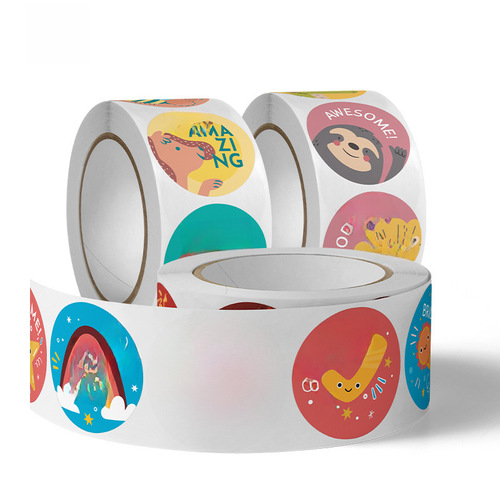 Bulk Children Sticker Reward Gift Sealing Label Animal Label Pressure Sensitive Thank You Sticker