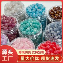 鎏金树脂算盘珠手串配珠服饰盘扣扁珠手工diy饰品配件散珠辅料