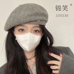 新型ウールのベレー帽の女性は秋冬に顔を見せます。
