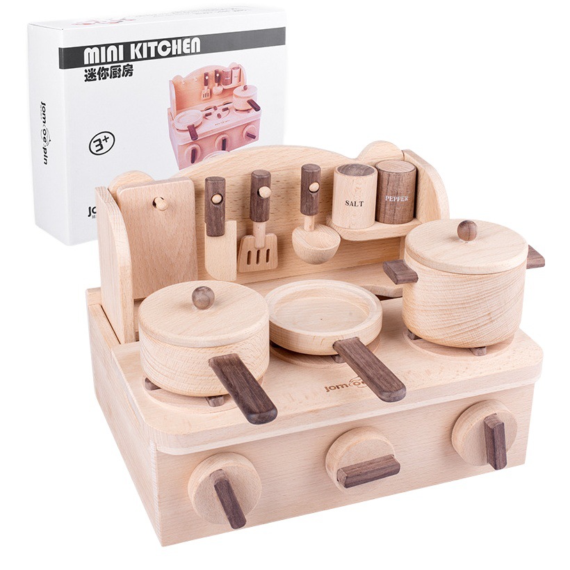 Niñas de educación temprana para niños de madera cocinando y jugando casa imitación de madera pequeño traje de cocina nube y fábrica de juguetes al por mayor