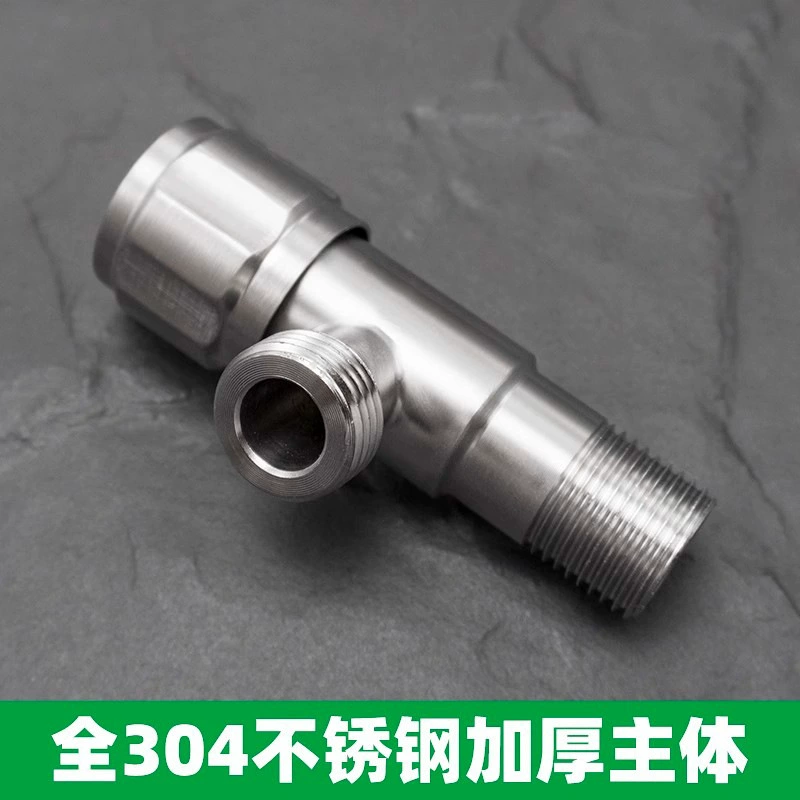 Треугольный клапан Угловой клапан из нержавеющей стали 304, один вход и два выхода, водонагреватель для унитаза, запорный клапан для горячей и холодной воды, трехходовой клапан с переключателем