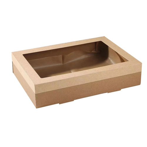 Internet celebrity kraft paper picnic box disposable lunch box outdoor camping fruit lunch box sushi packaging box