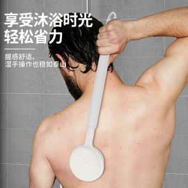 黑色硅胶洗澡刷硅胶洗澡刷沐浴清洁搓背神器可伸缩洗澡刷