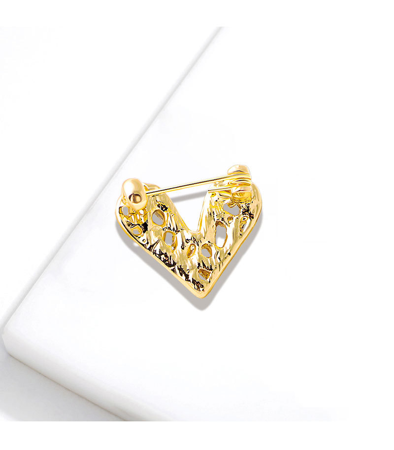 Alloy Material Elegant Sweet Pin Heart Shape Alloy Plating Women's Brooches