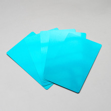 宝蓝色0.2mm激光打标金属名片光纤机雕刻测试卡UV打印铝合金卡片