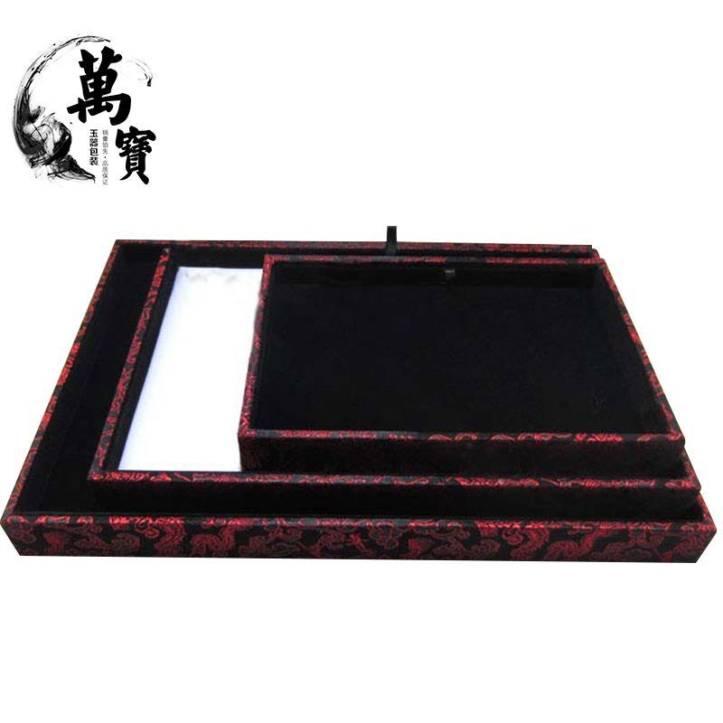 。珠宝玉器翡翠丝绒黑白双面展示 托盘首饰 看货盘 展示道具 玉珠