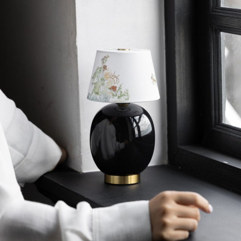 1920S Antique Table Lamp Touch Control Rechargeable Entrance Study Living Room