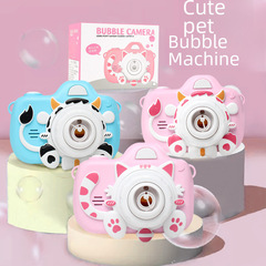 跨境兒童貓咪萌牛泡泡相機玩具燈光音樂一鍵自動出泡戶外親子互動