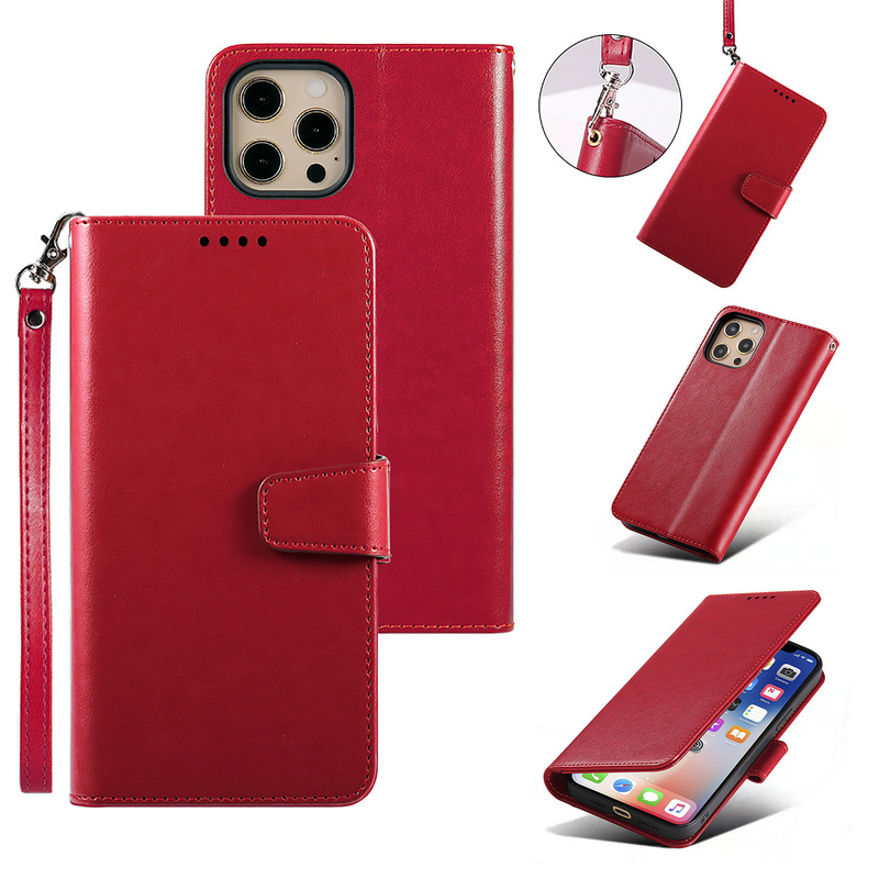 Suitable for Iphone16 Mobile Phone Leather Case Apple 15 Flip Cover 14Plus Card Holder Lambskin Mobile Phone Protective Case