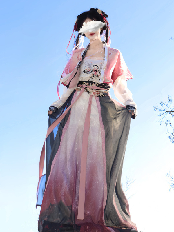 【風引飛燕】オリジナル漢服女性宋漢服サスペンダー刺繍国民風妖精改良漢要素春夏スタイル|undefined