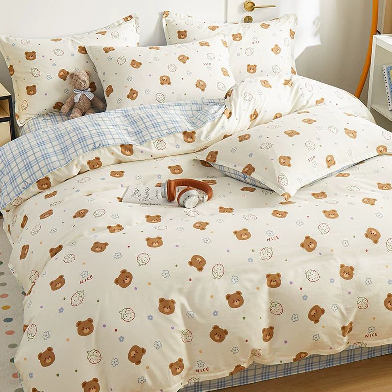 Cobertura de edredón de algodón 150x180x200x230 doble dormitorio de estudiantes individuales 100 cubierta de edredón de algodón conjunto de tres piezas