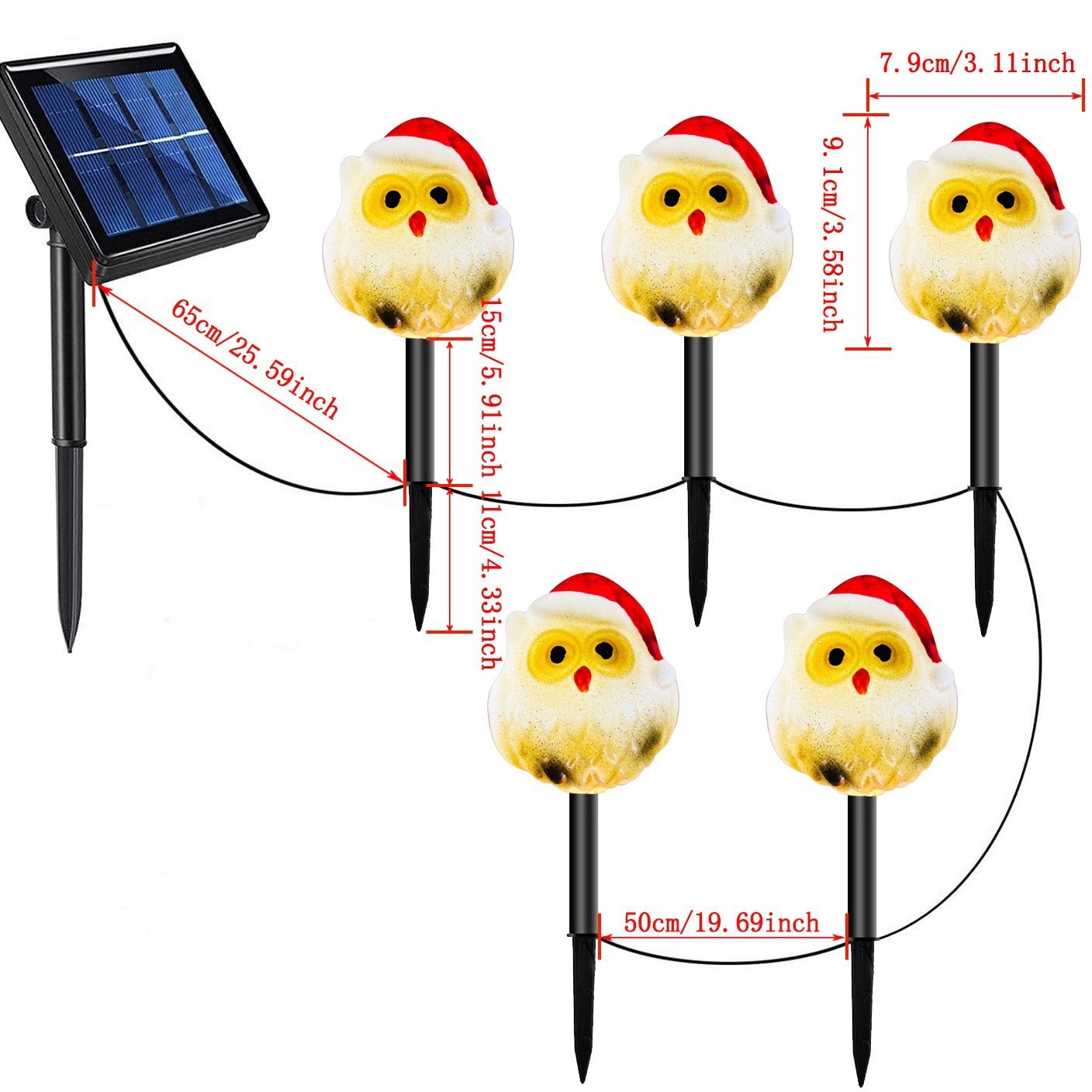 Santa Claus transfronterizo iluminación de césped al aire libre luz de jardín LED de Navidad luz solar luz de césped image 38
