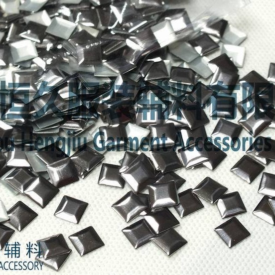 温州厂家烫片/7*7mm枪色方形烫片/服装烫片/铝平片/灰色铝烫片