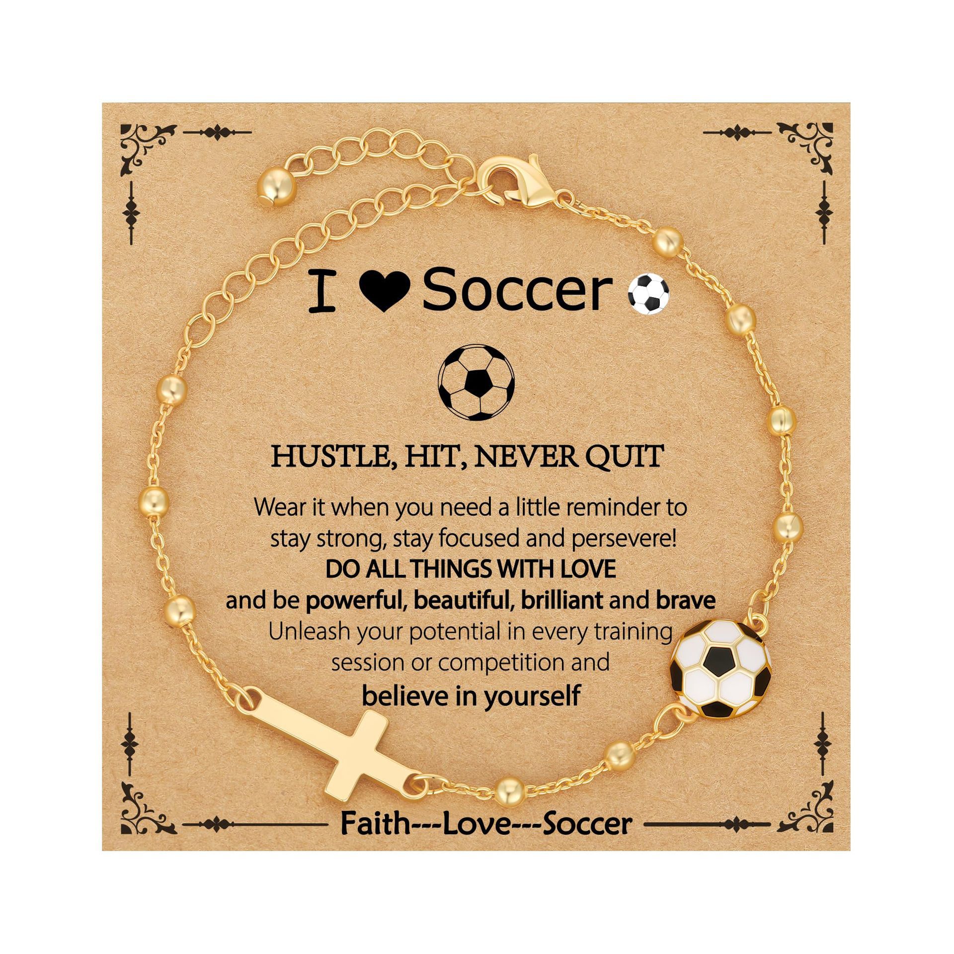 Cross Sports Bracelet Adjustable Gold Chain Sports Bracelet Women's Cross Football Bracelet