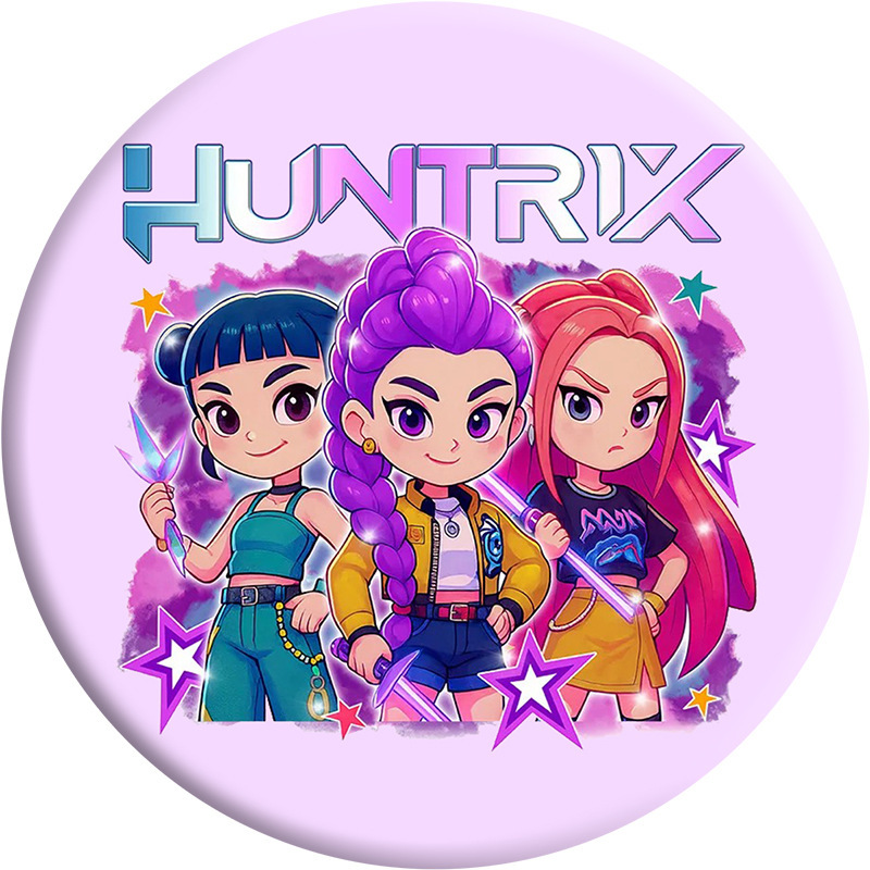 HUNTRIX猎魔女团 卡通马口铁徽章 吧唧 镜子钥匙扣 挂件 周边|undefined