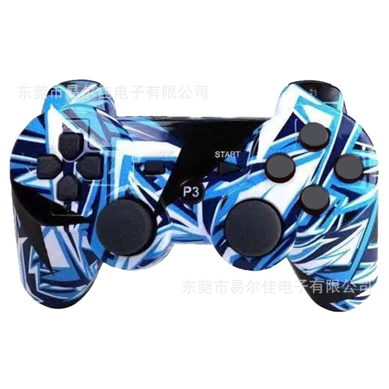 Mando de juego PS3 multicolor con botón universal de copo de nieve de doble vibración Bluetooth inalámbrico con mango P3 transfronterizo de fábrica