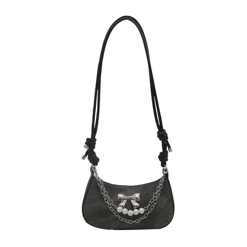 Bolsos para axilas, sentido del diseño femenino, nicho 2024, nueva moda, estilo popular de este año, bolso de mensajero de un solo hombro con lazo