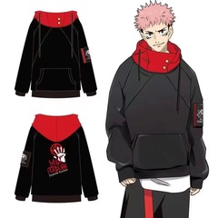 2025 アニメホットセール呪術戦闘 Cos 虎杖悠仁ファン周辺プルオーバースウェットシャツルーズで多用途なジャケット