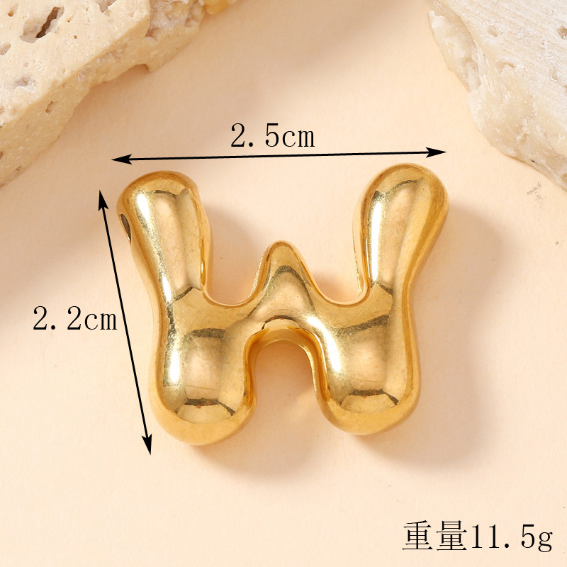 Colgante de estilo europeo y americano de acero inoxidable mini burbuja colgante de letras inglesas accesorios DIY joyas