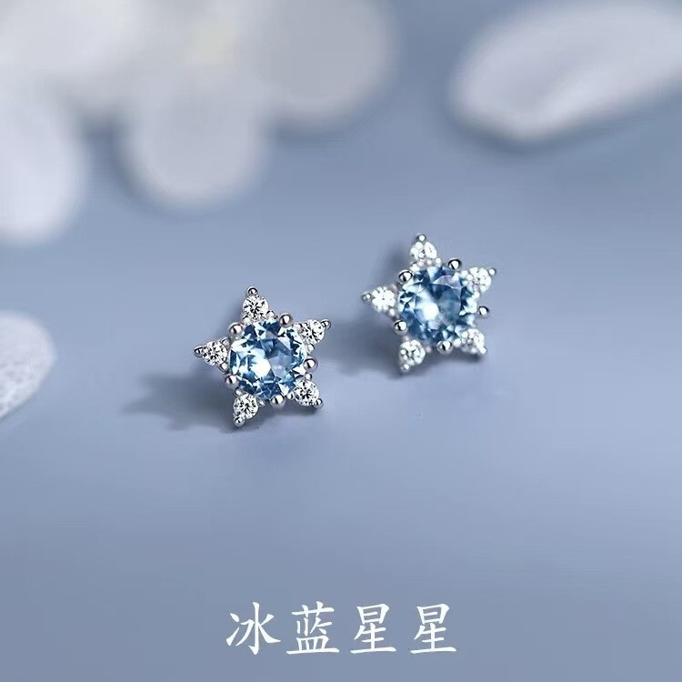 925 Sterling Silver Needle Five-Pointed Star Earrings for Women Niche Accessible Luxury 2025 New Popular High-End Earrings Earrings