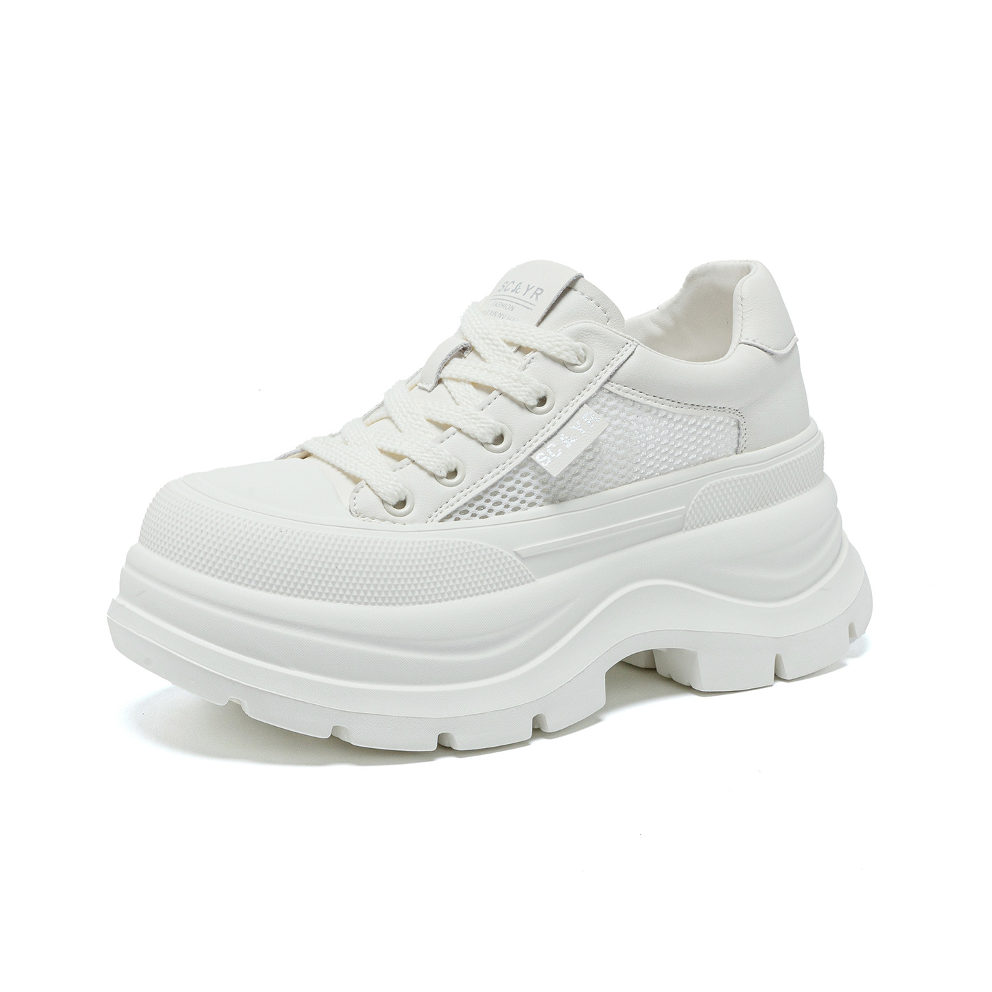 Giày sneaker nữ đế dày phong cách Anh quốc, form dày dặn, phối hợp trang phục hằng ngày — Be 5058, Đen 5058