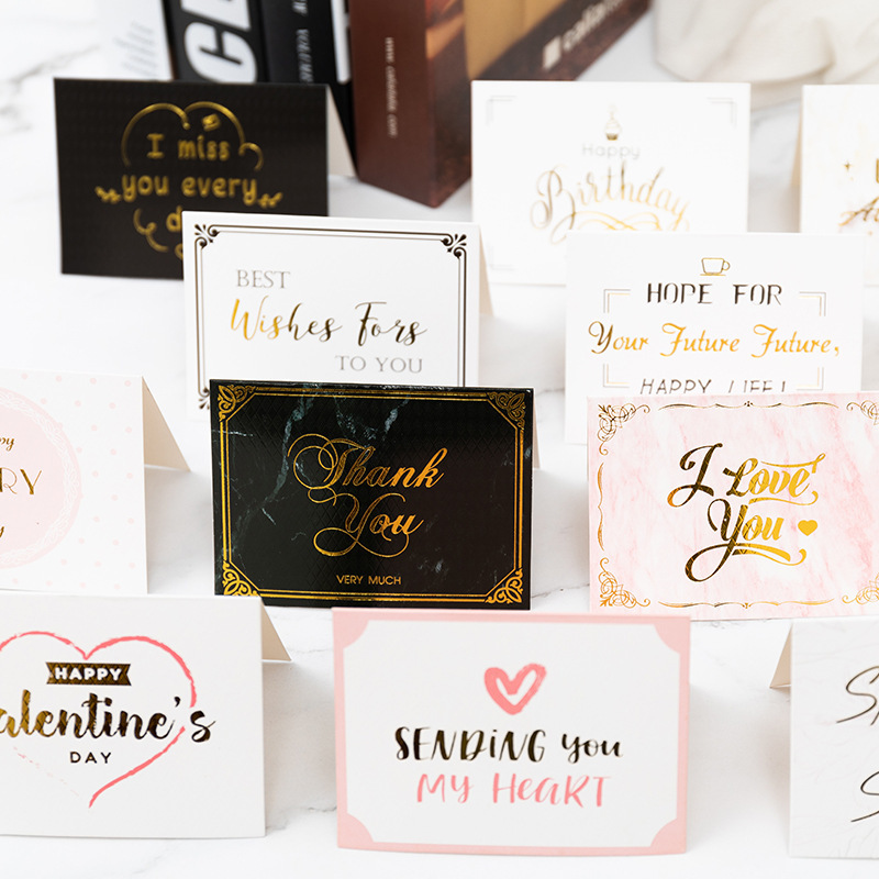 Business simple bronzing greeting card