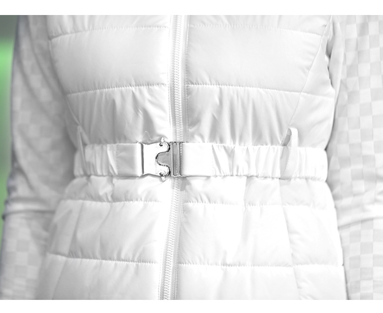 Áo gile nữ chơi golf PGM cổ đứng không tay, mùa thu đông, ấm áp — Áo gile cotton trắng YF751, Áo gile cotton màu đen YF751 chi tiết 8