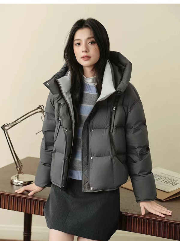 诗*L女装2025冬新品时尚百搭轻盈保暖面包服羽绒服外套3GA380201|undefined