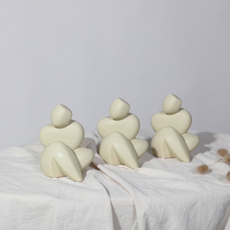 Arte abstracto nórdico carácter cerámica decoración creativa sala de estar TV gabinete pasillo Escritorio de Oficina Decoración suave