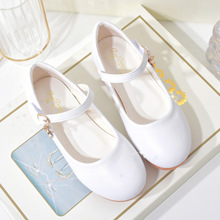 厂家批发儿童皮鞋女童春秋四季公主鞋白色单鞋女孩软底礼服演出鞋