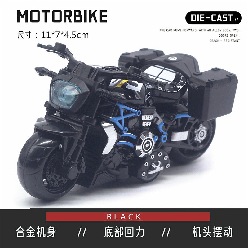 Big Devil Motorcycle Police Car Black (Bag)