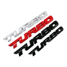金属涡轮增压turbo标志3d立体运动尾箱车标改装侧装饰合金车身贴