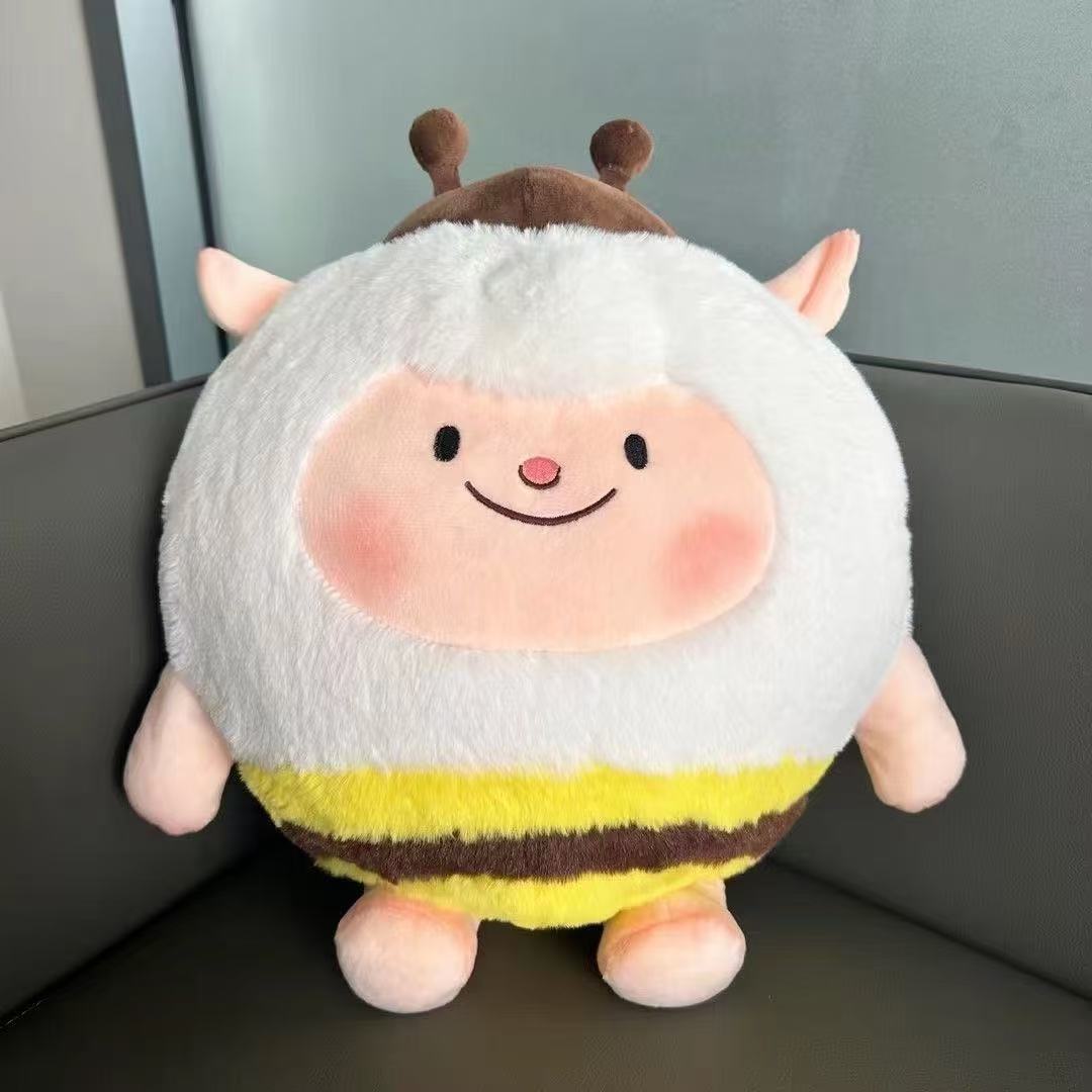 Eggboy Little Sheep Plush Toy Bee Sheep Honey Pillow Birthday Gift for Girls Eggboy Plush Doll