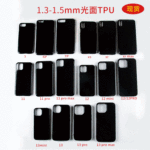 适用iphone17Pro糖果色光面tpu手机壳苹果17黑色亮面皮套软壳素材