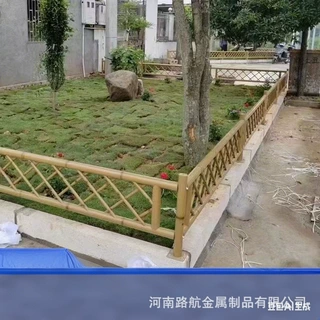 菜地市政园林锌钢护栏围栏篱笆室外庭院不锈钢仿竹公园围栏现货
