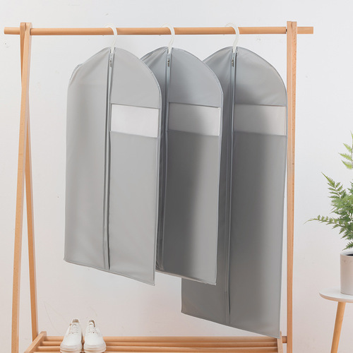Shumi solid color PEVA thickened translucent window suit dust cover storage clothes dust bag suit dust cover