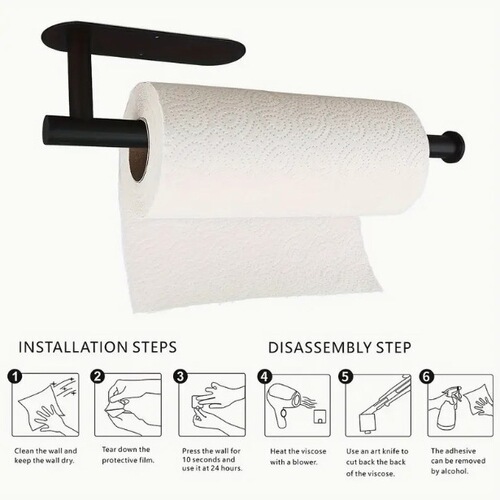Stainless steel bathroom toilet paper holder paper towel rack without nails paper towel holder bathroom paperless toilet paper holder