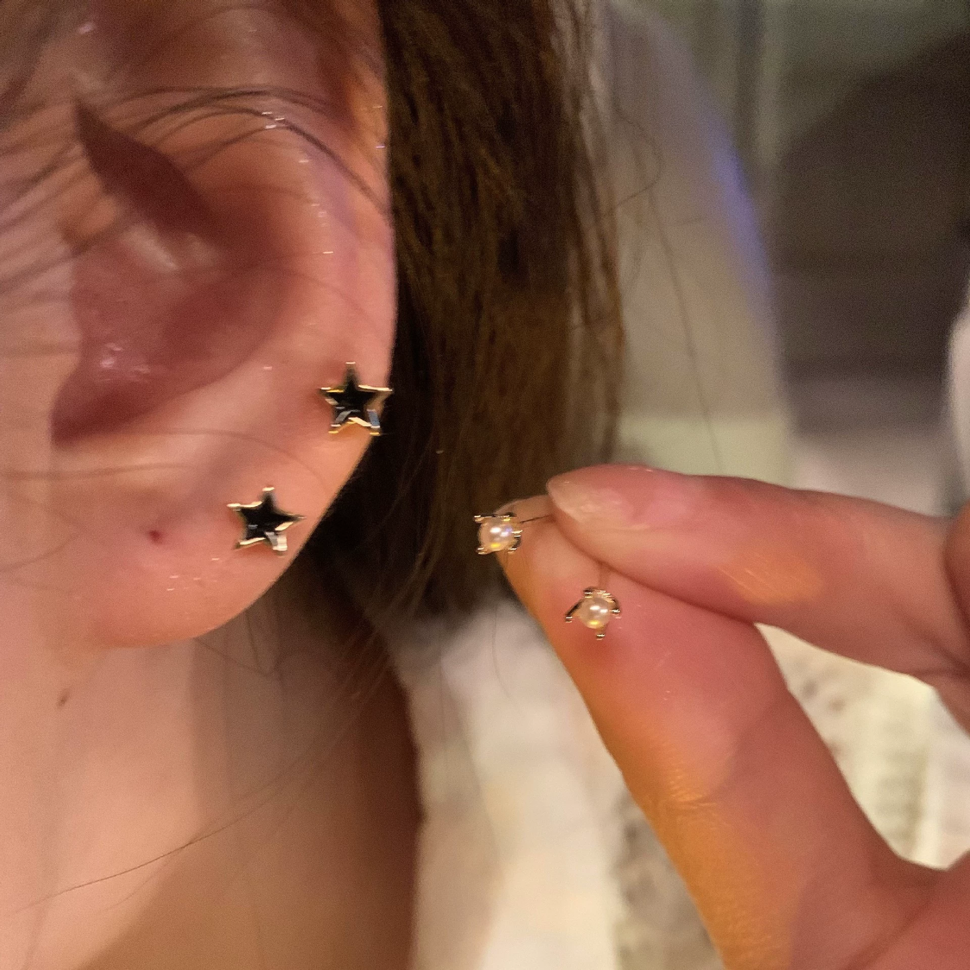 Серебряная игла, маленькие серьги, серебро 929 образец