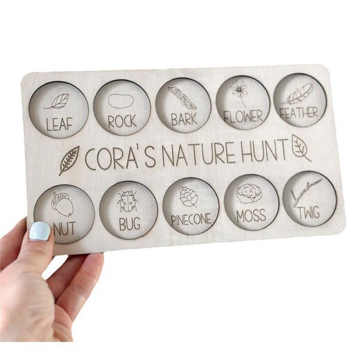 Factory Direct Supply Custom Nature Scavenger Hunt Gift Creative Natural Treasure Hunt Wooden Card
