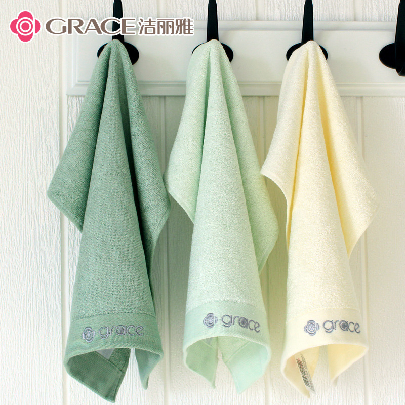 Jieliya Bamboo Fiber Square Towel Household Water Absorbent Quick-drying Soft Hand Sweat Wipe Handkerchief Face Wash Small Towel