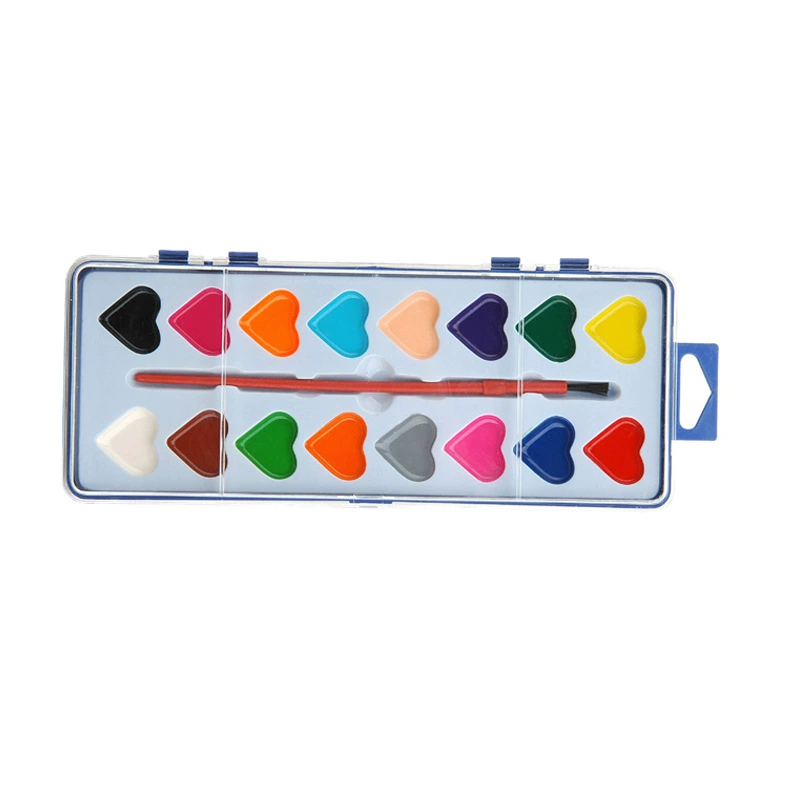 Поставка 16-цветных полусухих акварельных пигментов на основе вакуумной карты, прямые поставки от производителя тальковых/мальтозных акварельных пигментов.