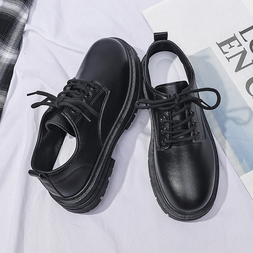 2024 Spring New Breathable Waterproof Chef Shoes Men's Trendy Versatile Non-Slip Black Leather Shoes Casual Work Shoes