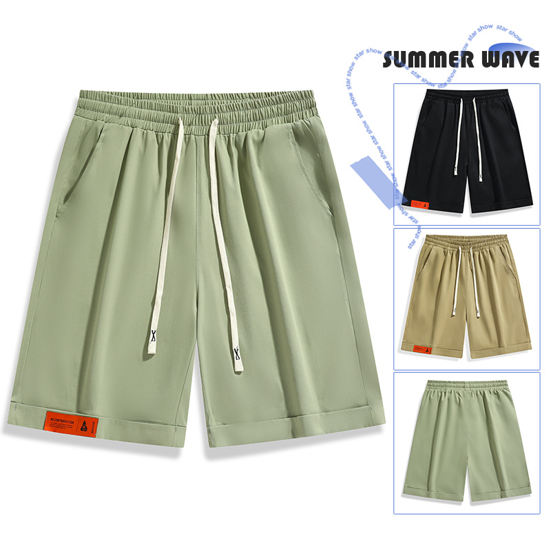 Workwear shorts men's 2023 Summer new youth casual shorts cotton loose shorts men