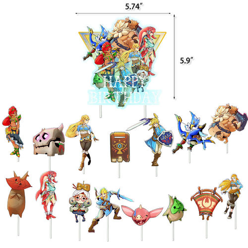 Game Legend of Zelda theme party decoration Legend of Zelda flag and card balloon set