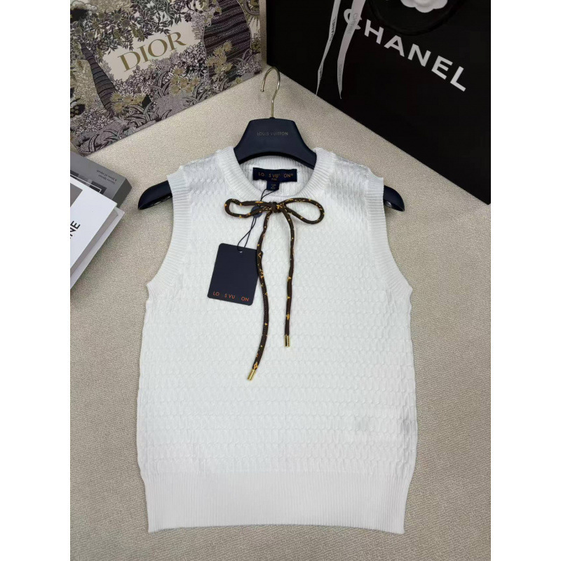 Nanyou's New L-Style Tie-Neck Knit Vest, Fashionable High-Quality Luxury Women's Clothing, Versatile High-End Version