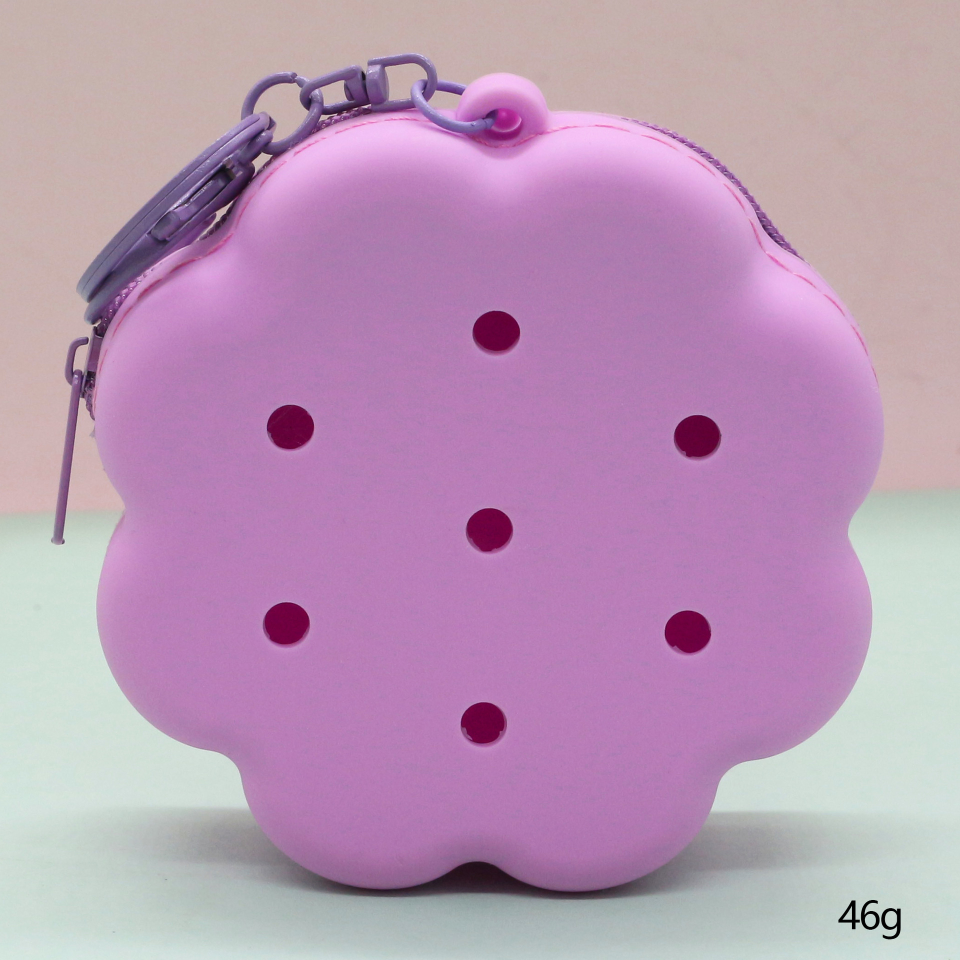 Inventario de dibujos animados de silicona agujero bolsa mini bolso diy bolsa de almacenamiento bolso auriculares llavero colgante regalo